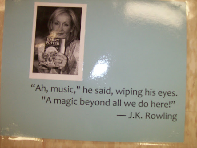 Music In Our Schools Month bulletin board with quotes