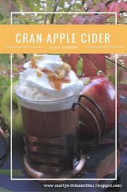 Caramel Cran-Apple Cider - A delicious cider made with apples and cranberries in your slow-cooker and sweetened with caramel topping.