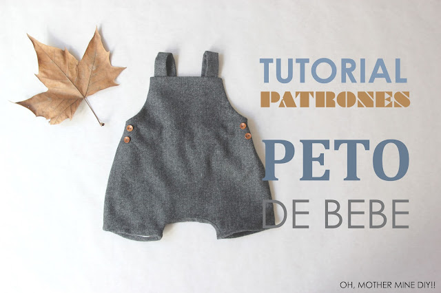 DIY Costura ropa de bebe patrones peto ranita pelele