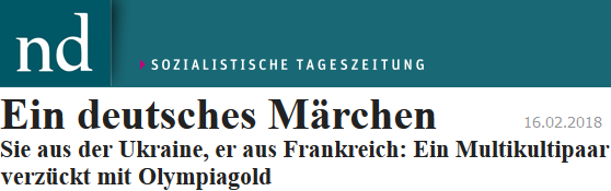 Ein deutsches Märchen: Sie aus der Ukraine, er aus Frankreich Ein deutsches Märchen: Sie aus der Ukraine, er aus Frankreich