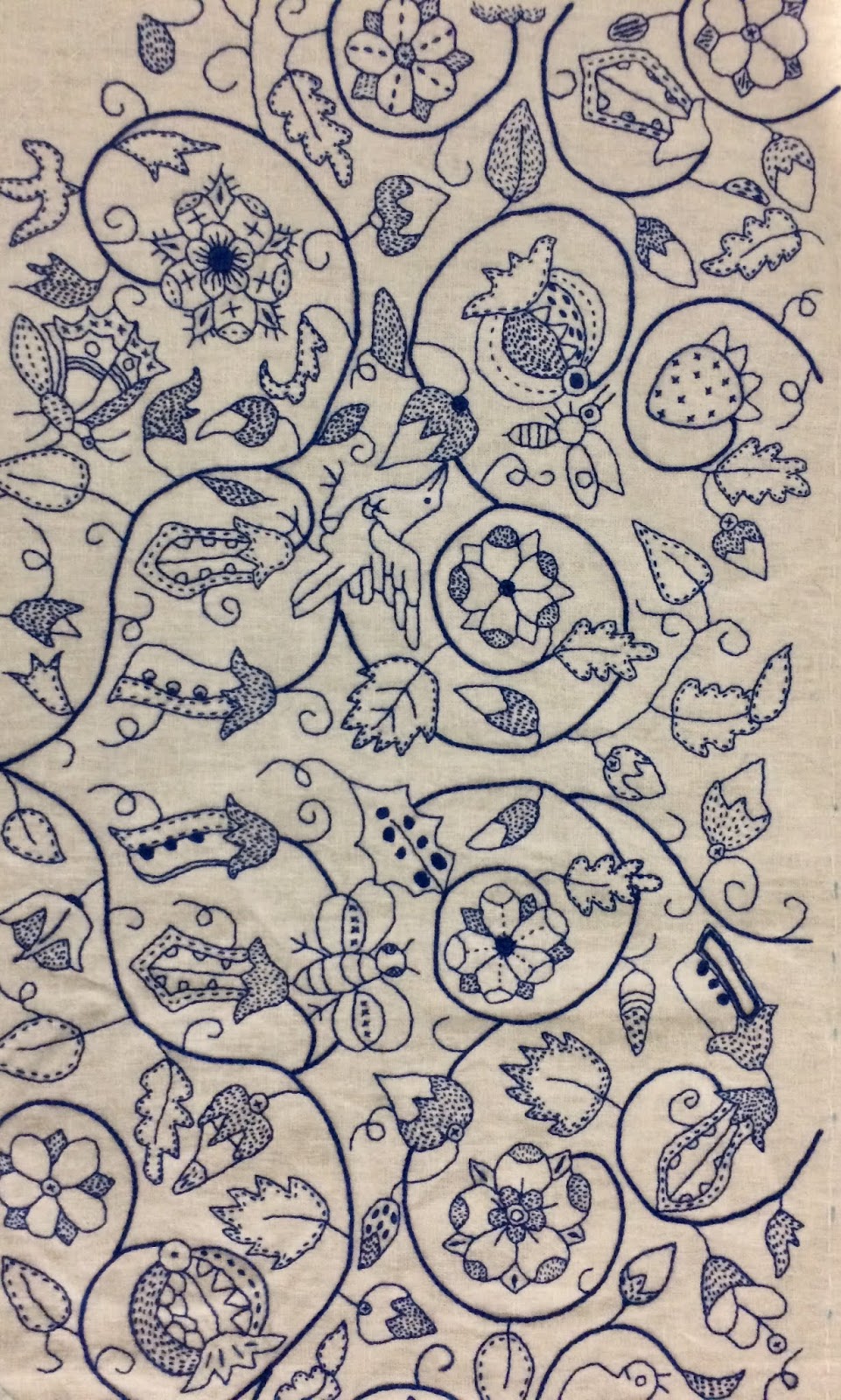 Broider Me Bethan Blue Elizabethan Monochrome Coif