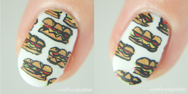 sandwich nail art