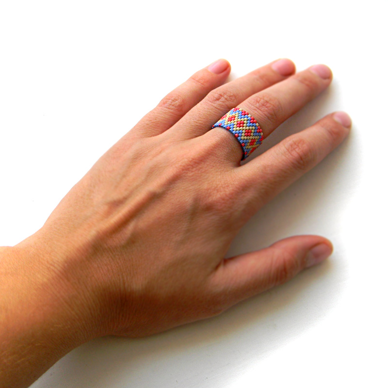 Кольца из бисера (Beaded rings) - peyote ring