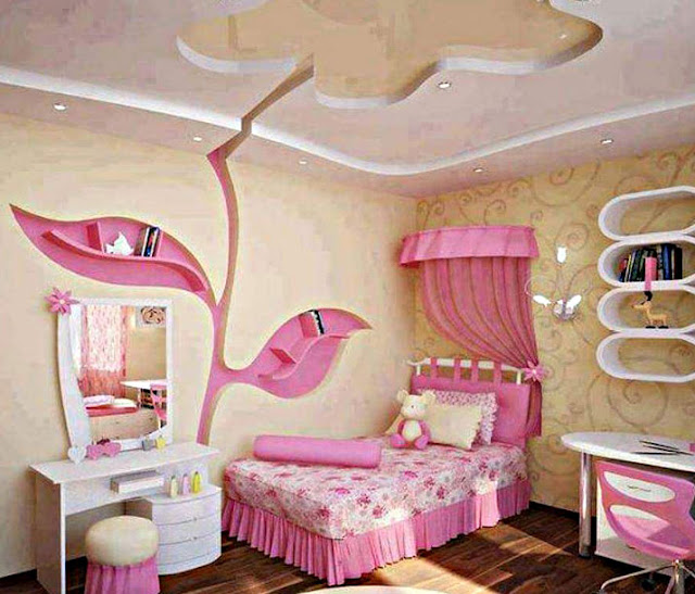 Desain Kamar Anak Perempuan Mewah Nuansa Pink