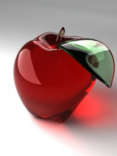 3D staklena jabuka download besplatne pozadine slike za mobitele