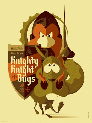 “Knighty Knight Bugs” Looney Tunes Screen Print by Tom Whalen