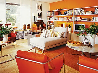 Decora el hogar: Decoracion de salas en naranja