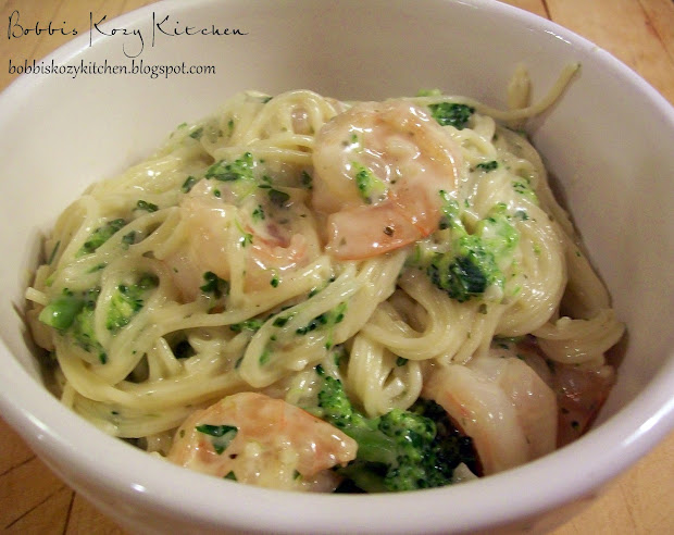 angel hair pasta with garlic shrimp