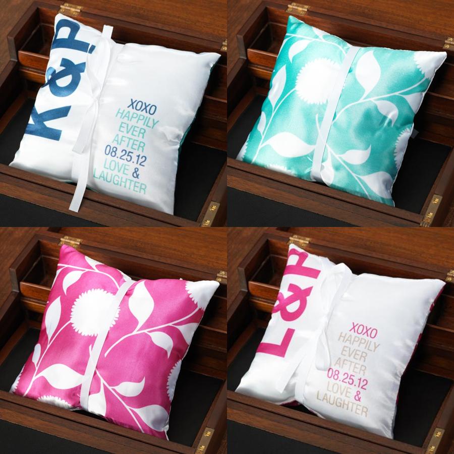 Fly Me to the Moon Personalized Ring Pillows