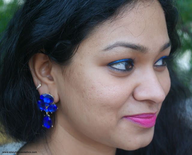 Blue stone studded earrings from Monoprix