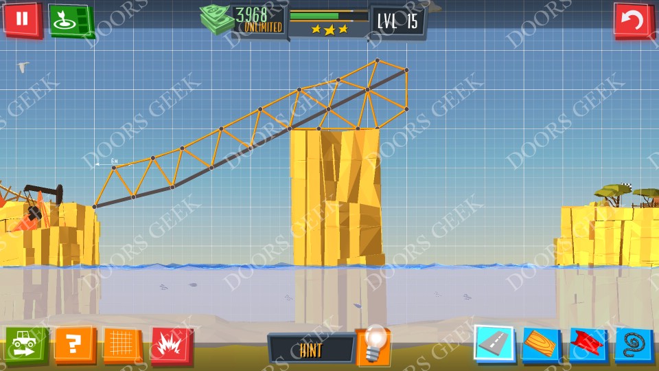 Build a Bridge! Level 15 Solutions Doors Geek