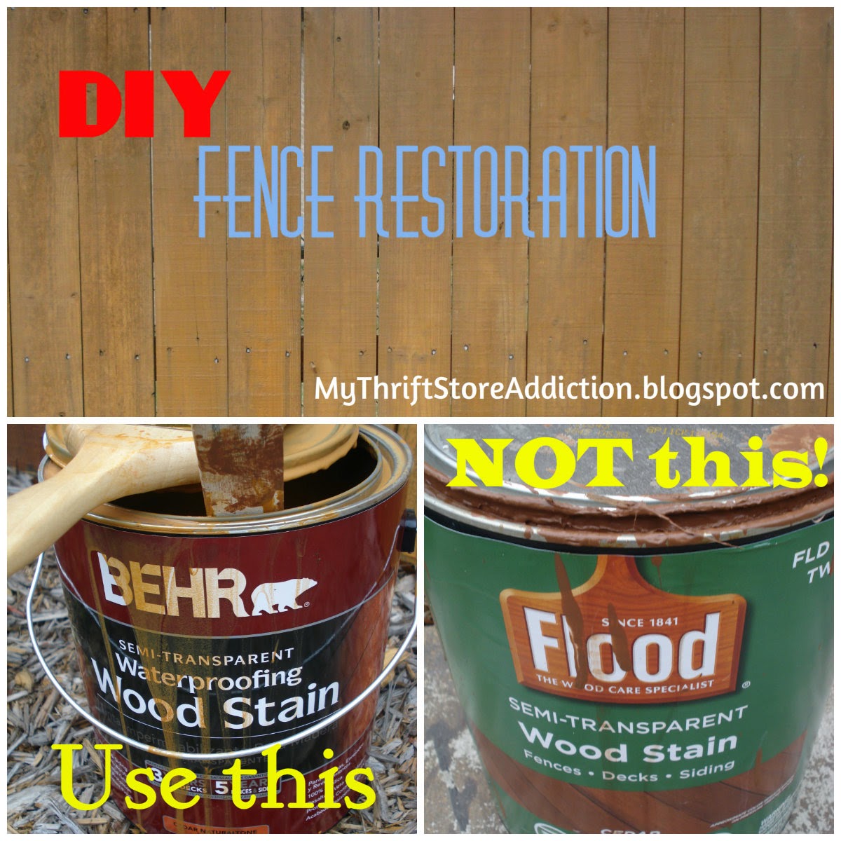 DIY Wood Fence Restore