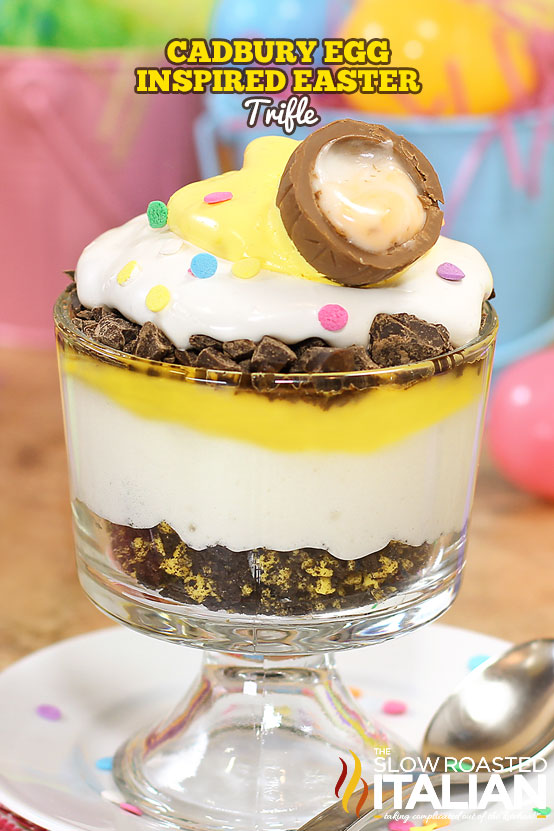 cadbury egg inspired easter trifle with video cadbury egg inspired easter trifle with video