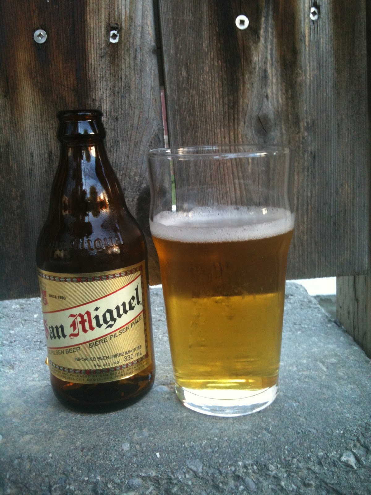 Stout Man in a Bitter World San Miguel Pale Pilsner Beer