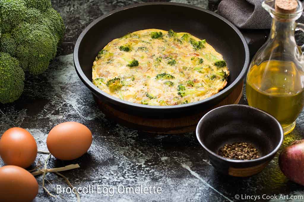 Broccoli Omelette Broccoli Scrambled Eggs Lincy's Cook Art