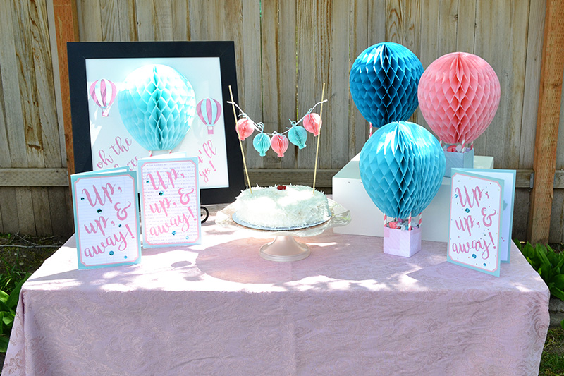 Aly Dosdall hot air balloon party decor
