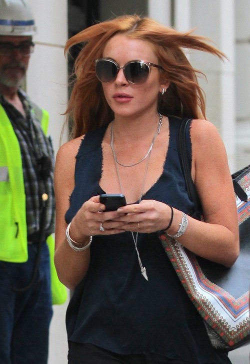 Celeb Diary: Lindsay Lohan @ Barney's in New York
