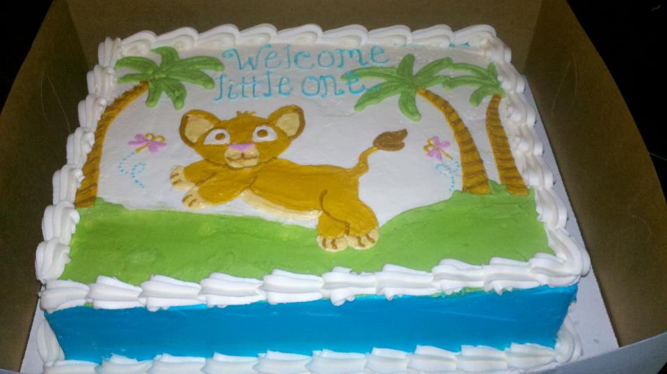 Lion King Baby Shower Cake