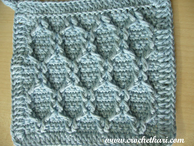 crochet honeycomb stitch detail