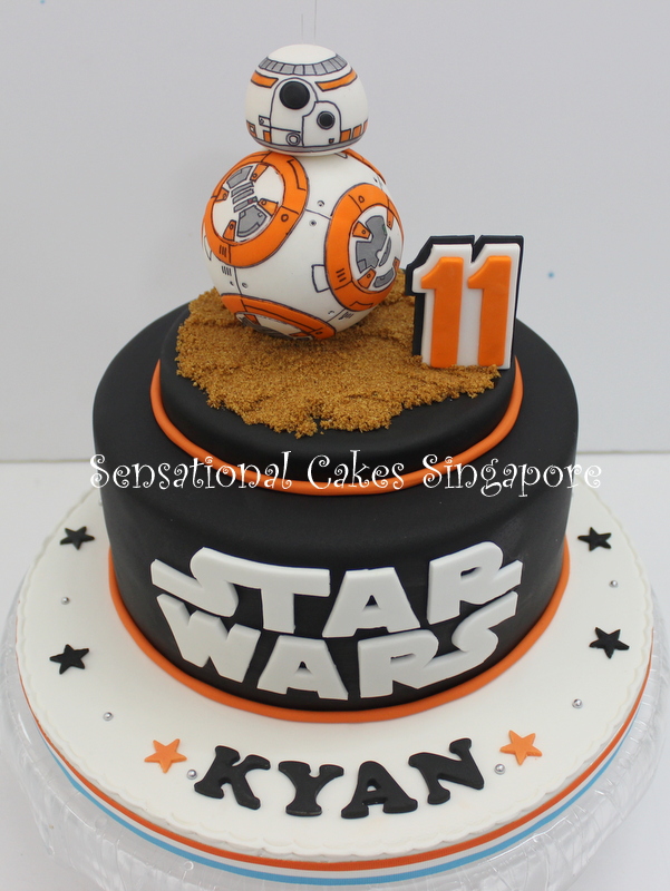 The Sensational Cakes BB8 DROID BLACK MINI 3D CAKE SINGAPORE FONDANT