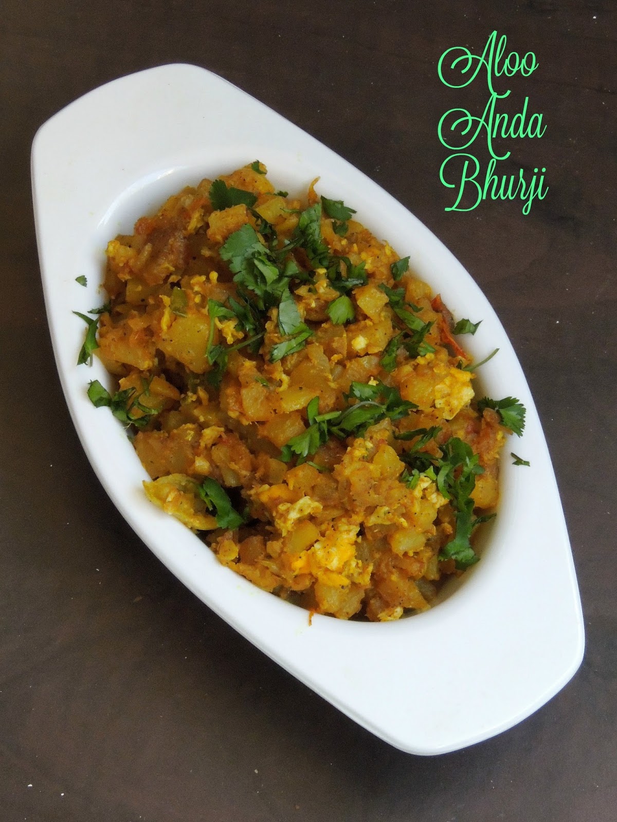 Priya's Versatile Recipes: Aloo Anda Bhurji/Potato Egg Bhurji/Indian
