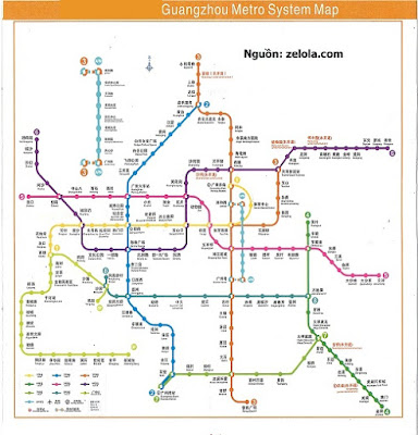 sơ đồ tàu điện ngầm quảng châu