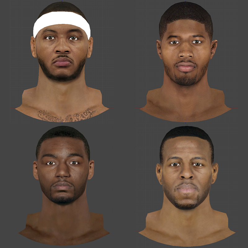 NBA 2K14 Cyberface Pack #1 (Melo, Iggy, PG24, Wall)