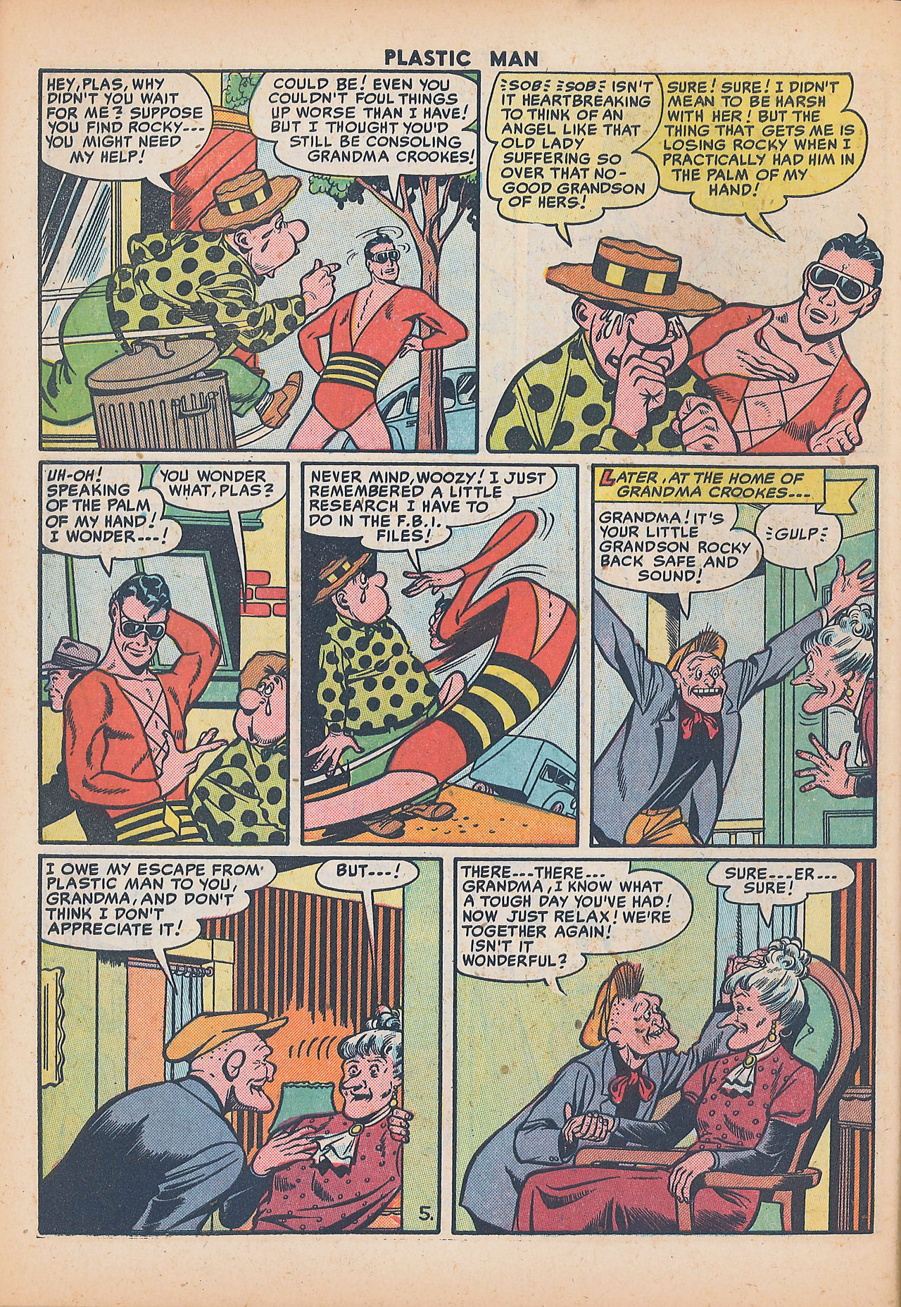 Read online Plastic Man (1943) comic -  Issue #30 - 46