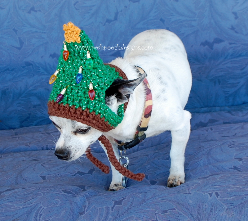 Posh Pooch Designs Christmas Tree Dog Hat Crochet Pattern