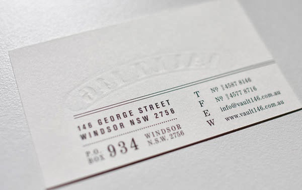 Embossed Business Cards