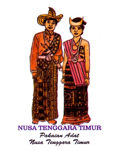 Label Stiker Pakaian  Adat  di Indonesia