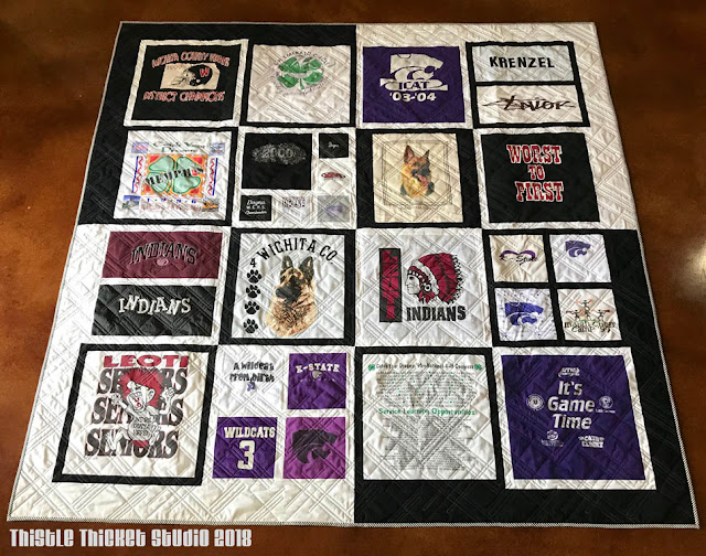 T-Shirt Quilt by Thistle Thicket Studio. www.thistlethicketstudio.com
