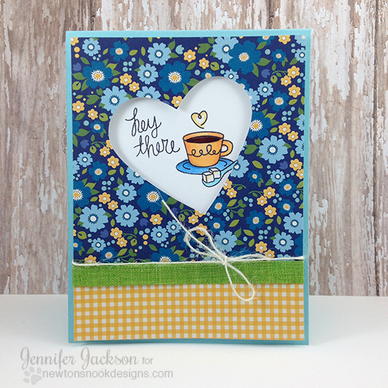 Coffee Lovers Blog Hop | Coffee card by Jennifer Jackson using Love a la carte Stamp set by Newton's Nook Designs