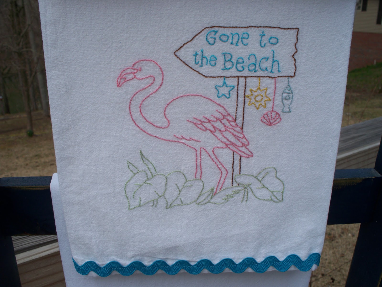 Stitches Hand embroidered tea towels and summer dreamin'