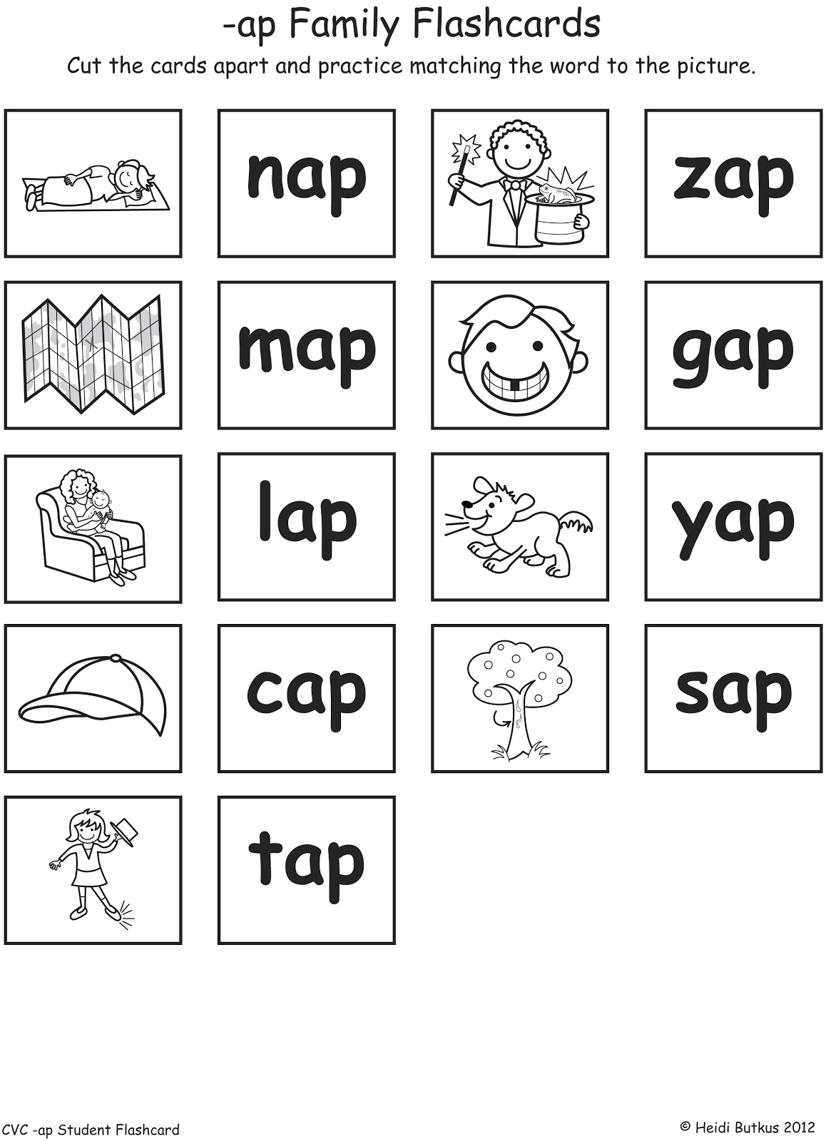 936 New cvc printable worksheets kindergarten 749   Cards that I send home at the beginning of each CVC word family unit 