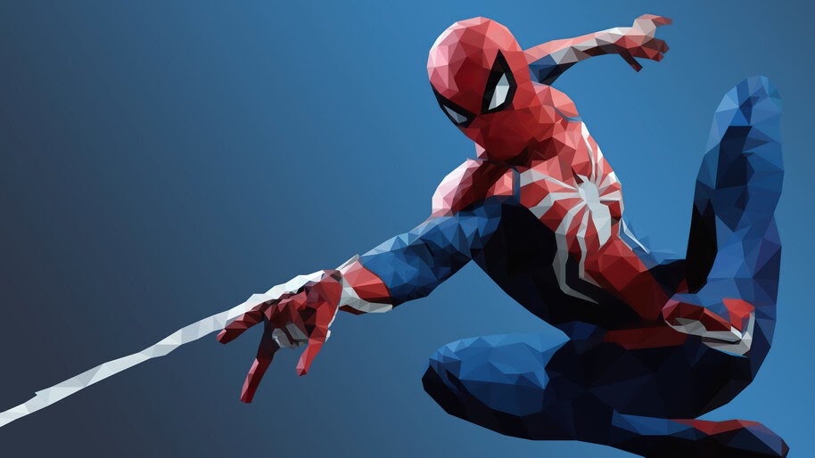 Spider-Man Web Shoot, Marvel, Low, Poly, 4K, #6.1202