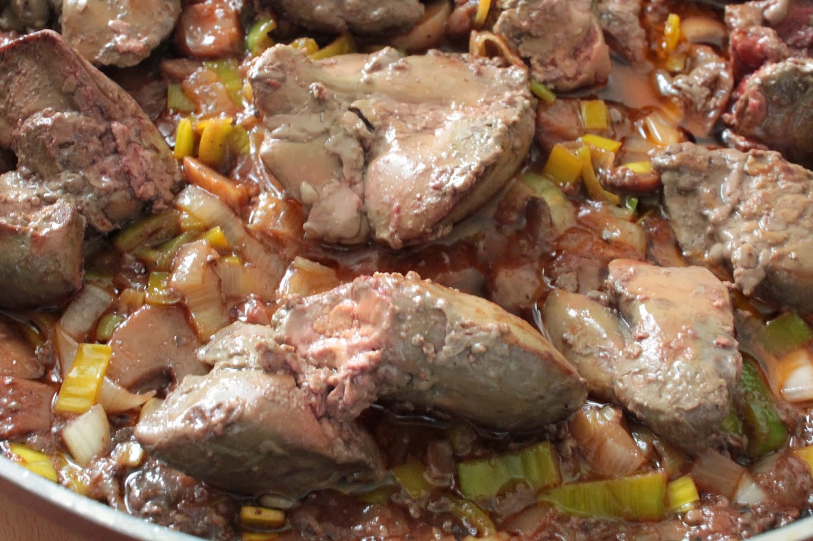 Печень куриная с брокколи