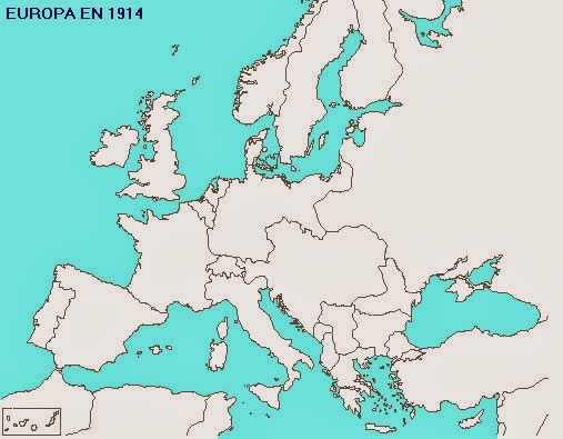 Mapa Mudo Europa 1920