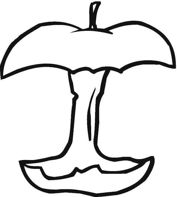 eat apple coloring pages