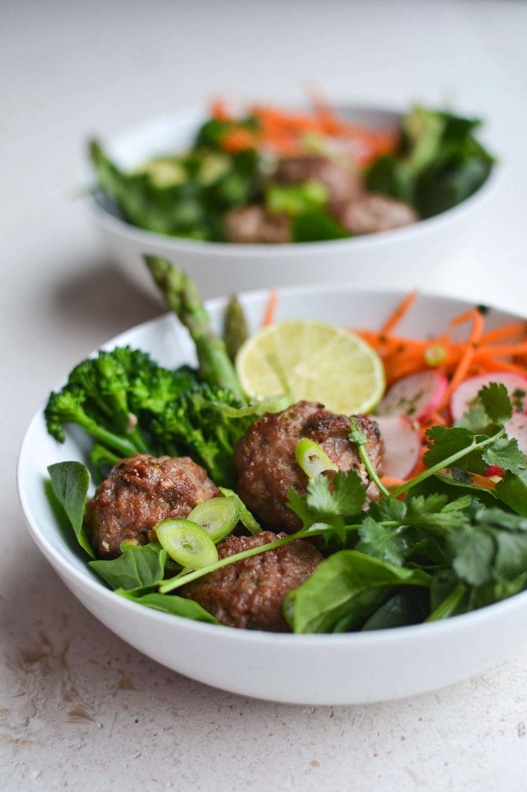 COMFORT BITES BLOG Vietnamese Lemongrass Meatball Bowl