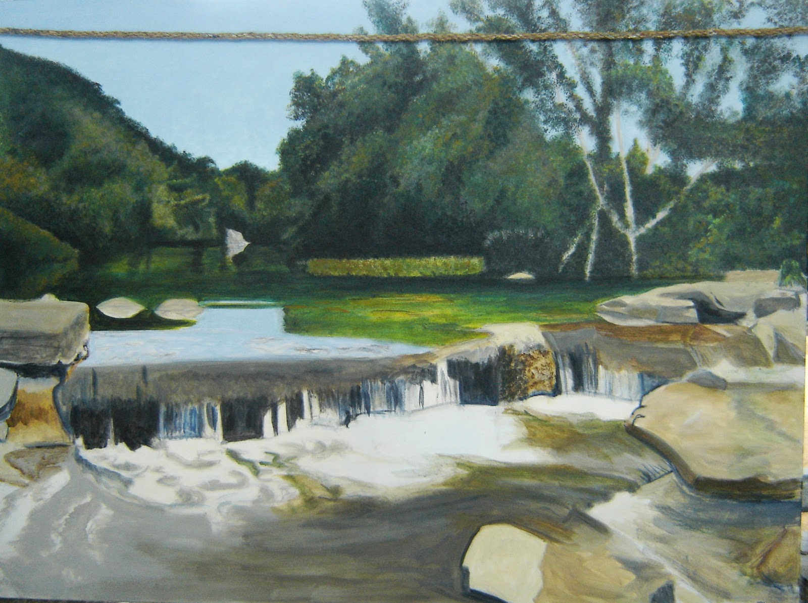 Fine Art Paintings, Austin, Texas, Ricardo Calzadilla: Dam, Falls