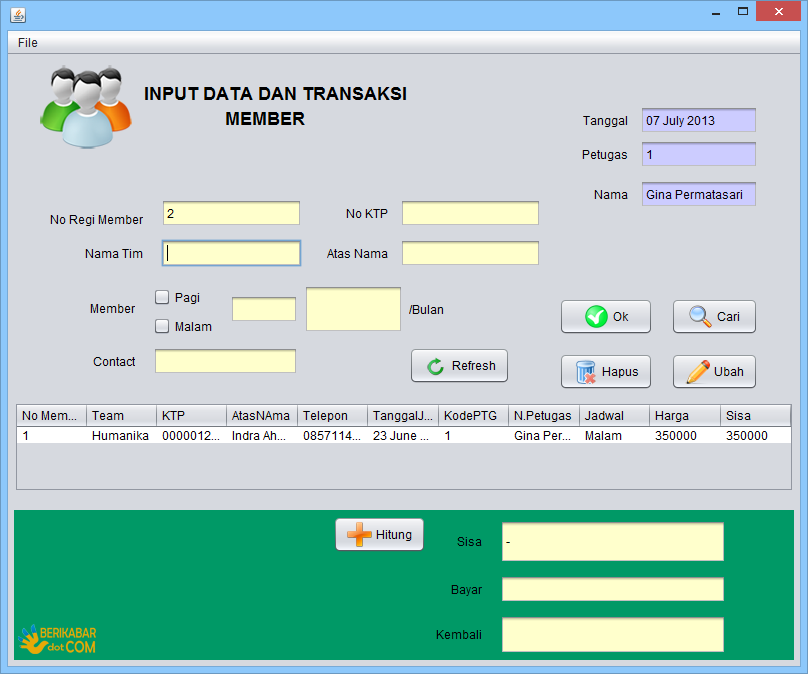 Aplikasi Booking Lapangan Futsal dan Member Futsal Dengan