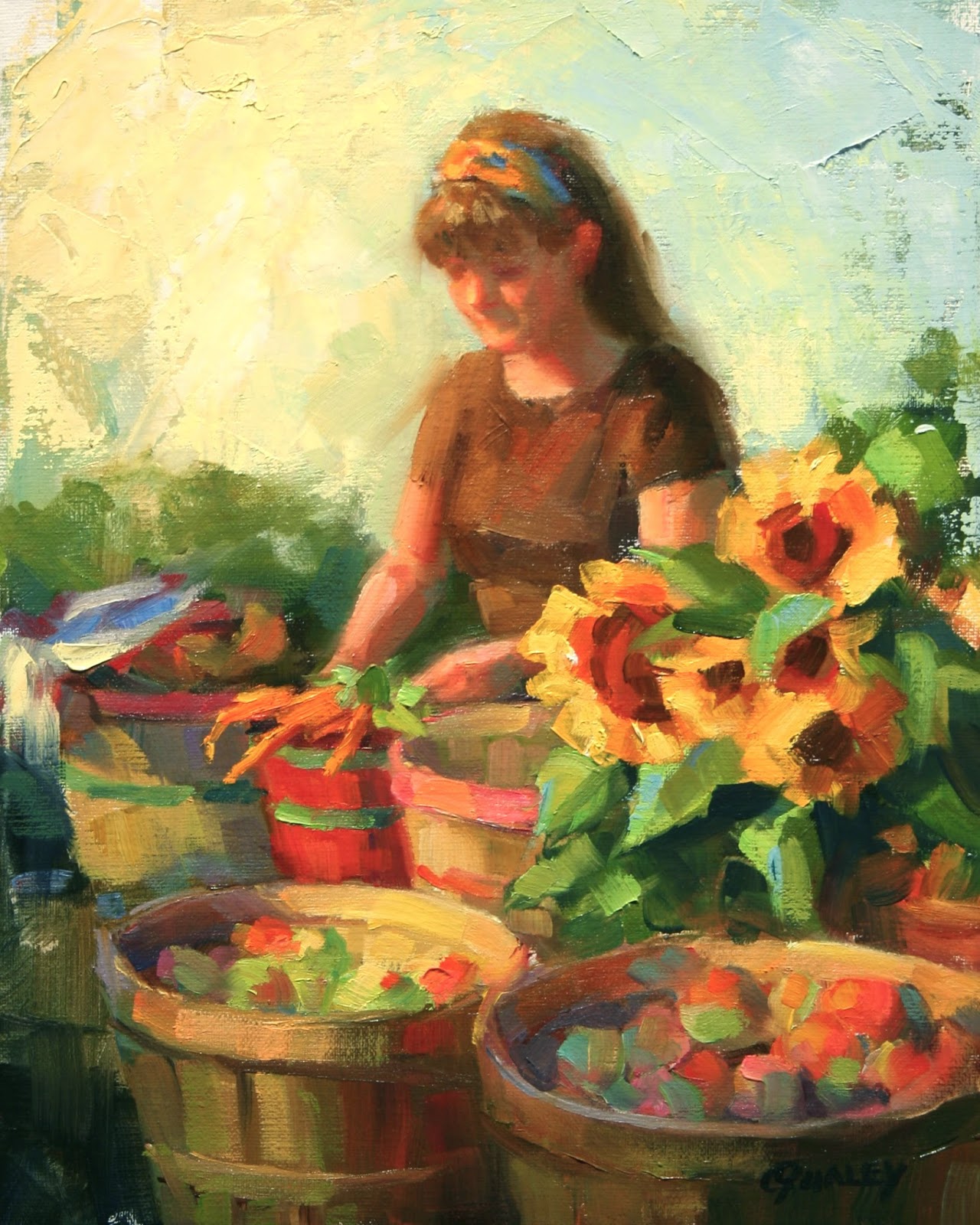 Sara Qualey Paintings Farmers' Market