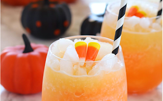 HALLOWEEN ORANGE SHERBET PUNCH #orang