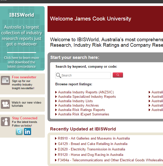 Database review IBISWorld