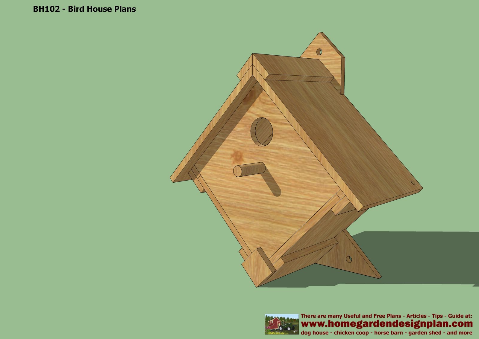 Wooden Bird House Plans Free