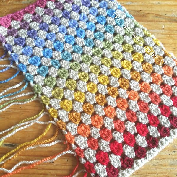 The Patchwork Heart Rainbow Baby Blanket