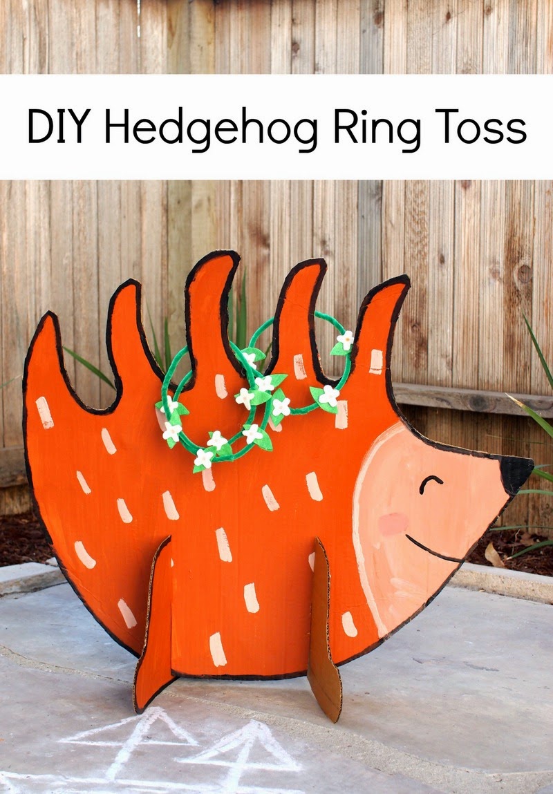 DIY Hedgehog Ring Toss Game