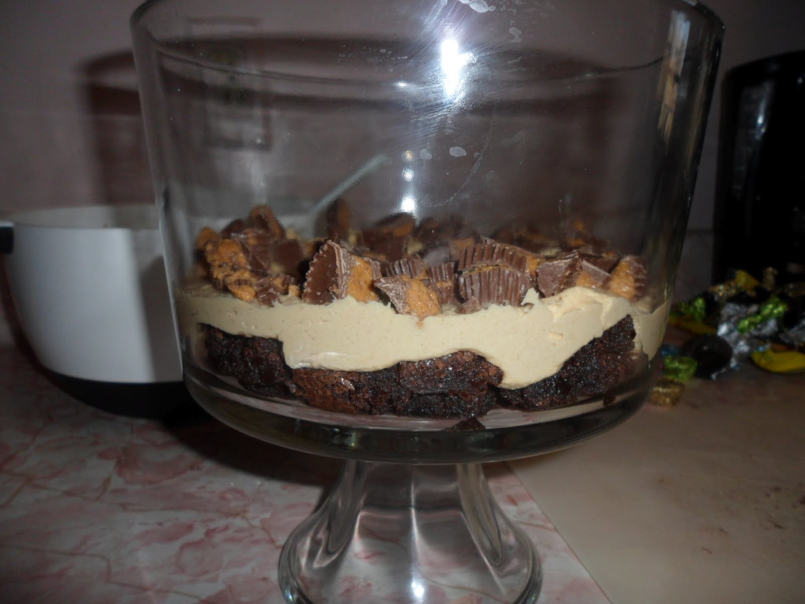 Strange Gratitude Peanut Butter Fudge Brownie Trifle