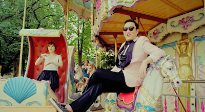 Psy Gangnam Style merry go round horses